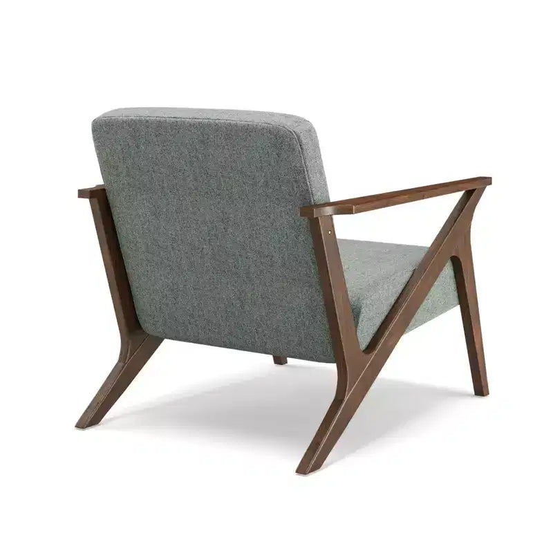 Fauteuil d'appoint rembourré Glenwillow Home 30 pouces de large, cadre en bois, style milieu de siècle