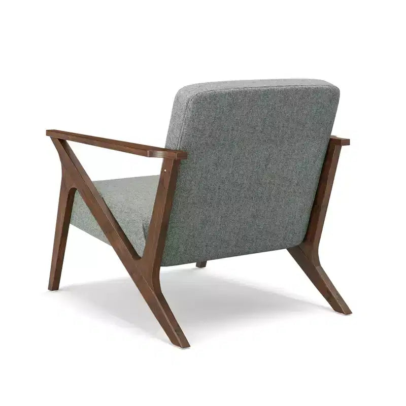 Fauteuil d'appoint rembourré Glenwillow Home 30 pouces de large, cadre en bois, style milieu de siècle