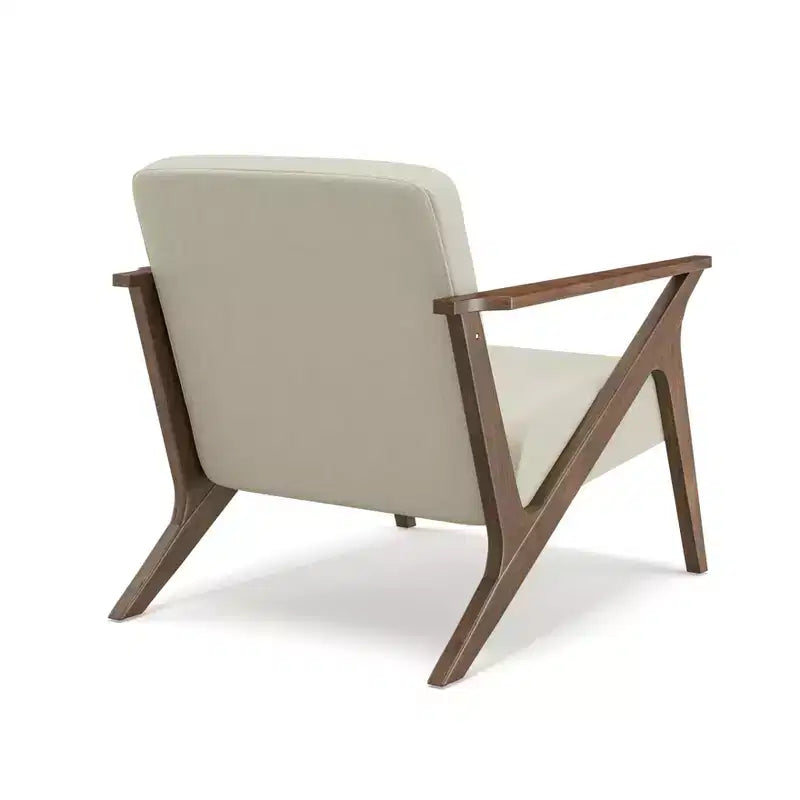 Fauteuil d'appoint rembourré Glenwillow Home 30 pouces de large, cadre en bois, style milieu de siècle