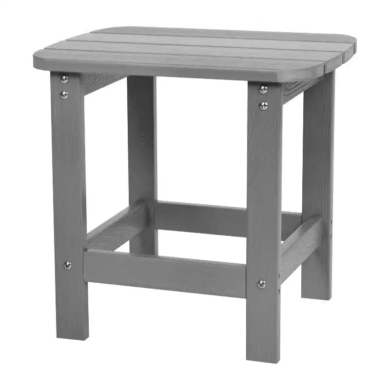 Emma et Oliver – Lot de 2 chaises berçantes d'intérieur/extérieur en polyrésine avec table d'appoint