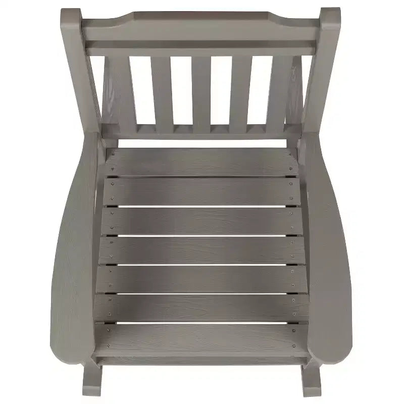 Emma et Oliver – Lot de 2 chaises berçantes d'intérieur/extérieur en polyrésine avec table d'appoint