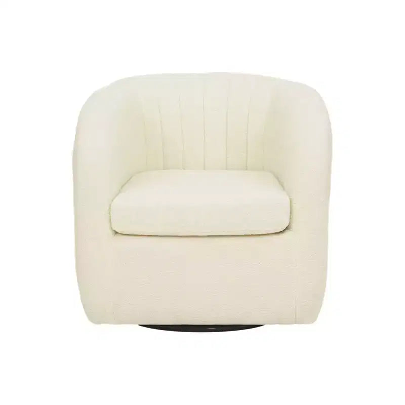 Fauteuil pivotant Monroe en fausse fourrure 28,75 po - Teamson Home