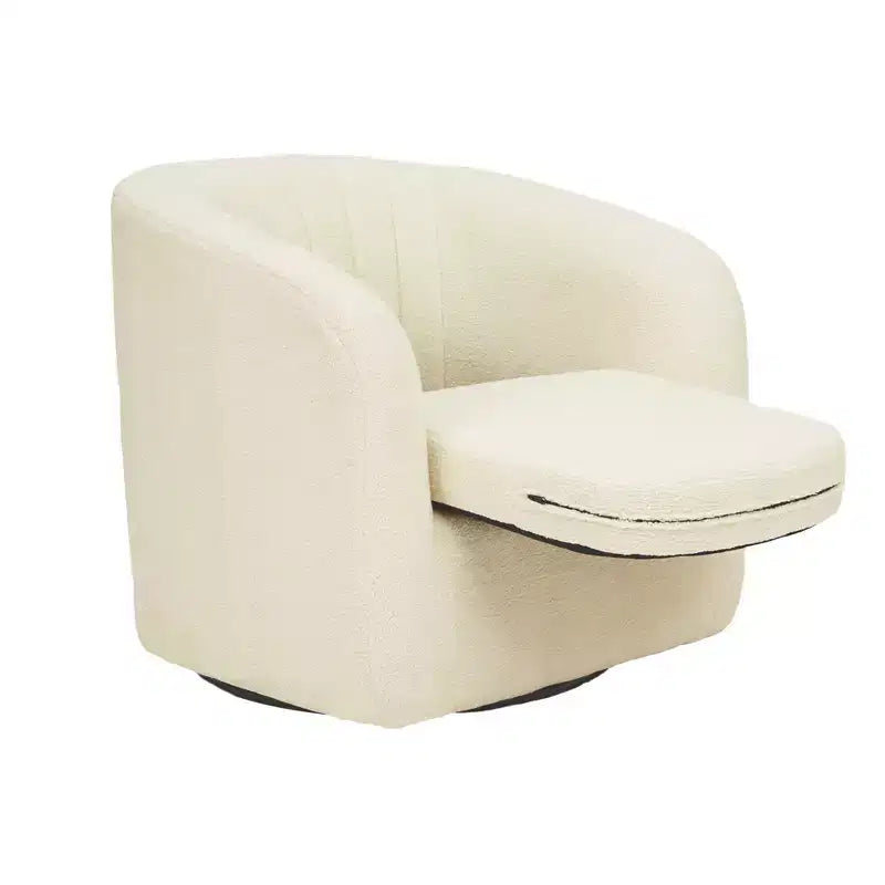 Fauteuil pivotant Monroe en fausse fourrure 28,75 po - Teamson Home
