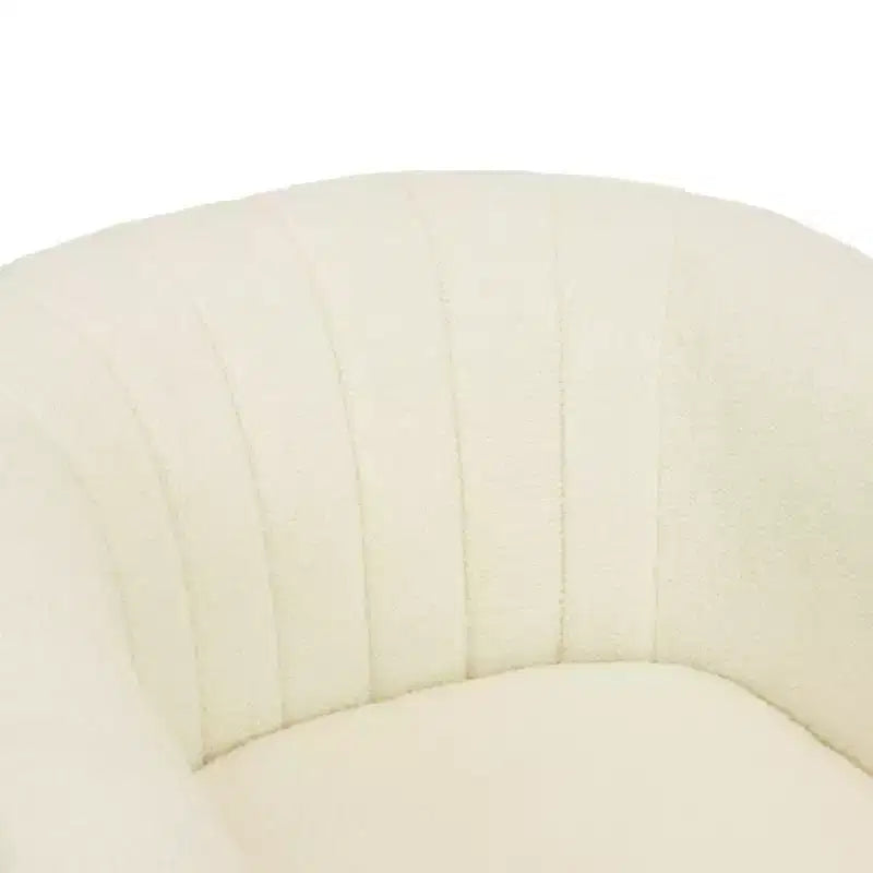 Fauteuil pivotant Monroe en fausse fourrure 28,75 po - Teamson Home