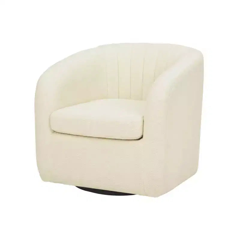 Fauteuil pivotant Monroe en fausse fourrure 28,75 po - Teamson Home