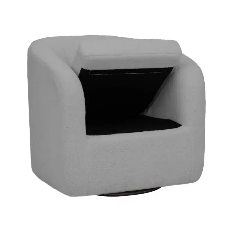 Fauteuil pivotant Monroe en fausse fourrure 28,75 po - Teamson Home