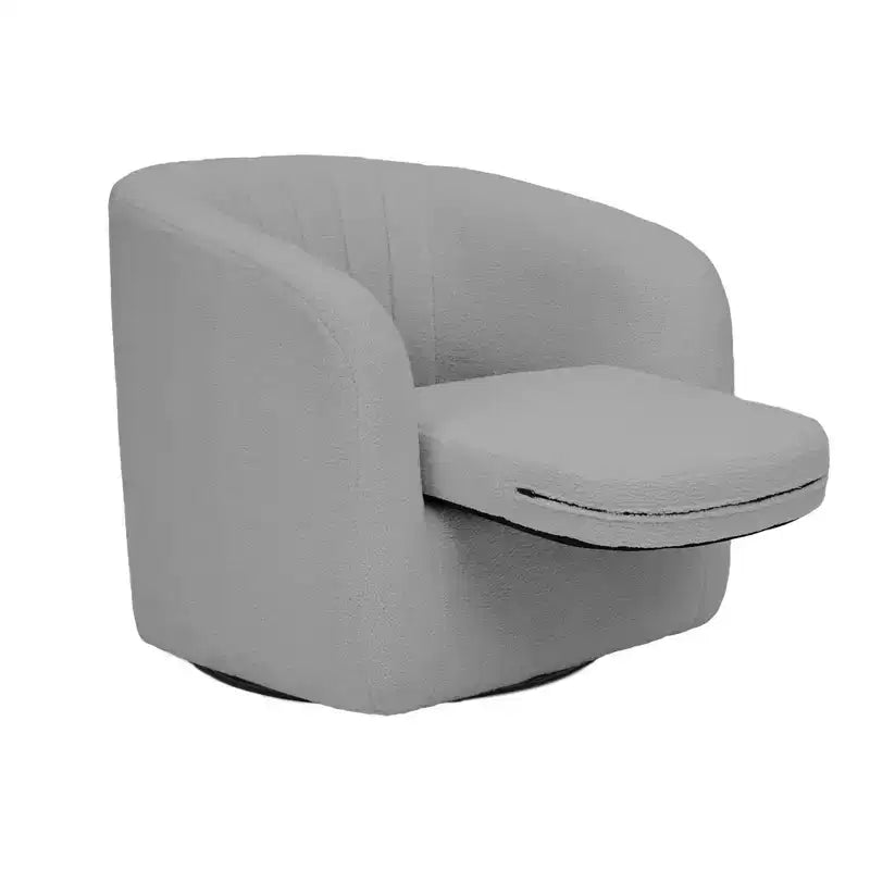 Fauteuil pivotant Monroe en fausse fourrure 28,75 po - Teamson Home