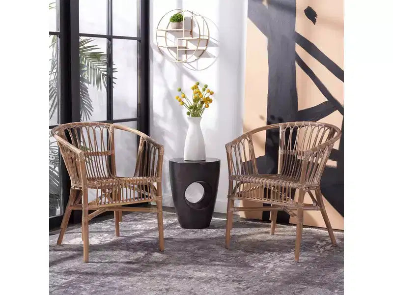 Fauteuil d'appoint en rotin Adriana - ACH6505 - Lot de 2 - Safavieh