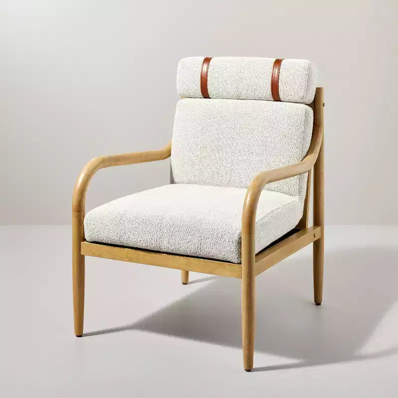 Boucle Upholstered Wood Accent Arm Chair - Hearth & Hand with Magnolia