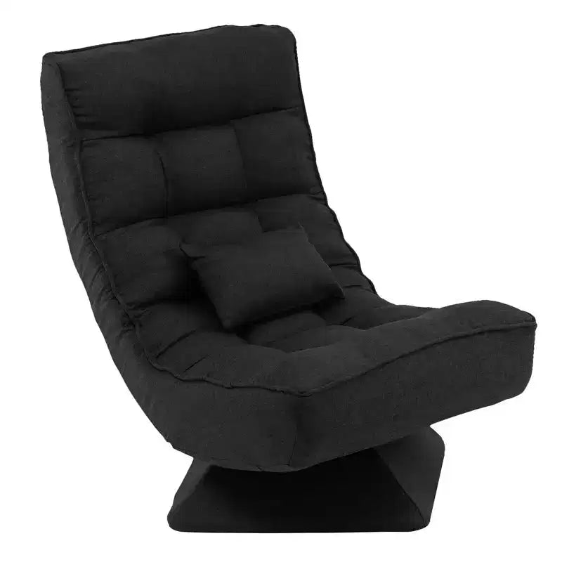 Chaise de sol pivotante à 360° Costway, chaise paresseuse réglable sur 5 niveaux avec oreiller de massage gris/noir/marron