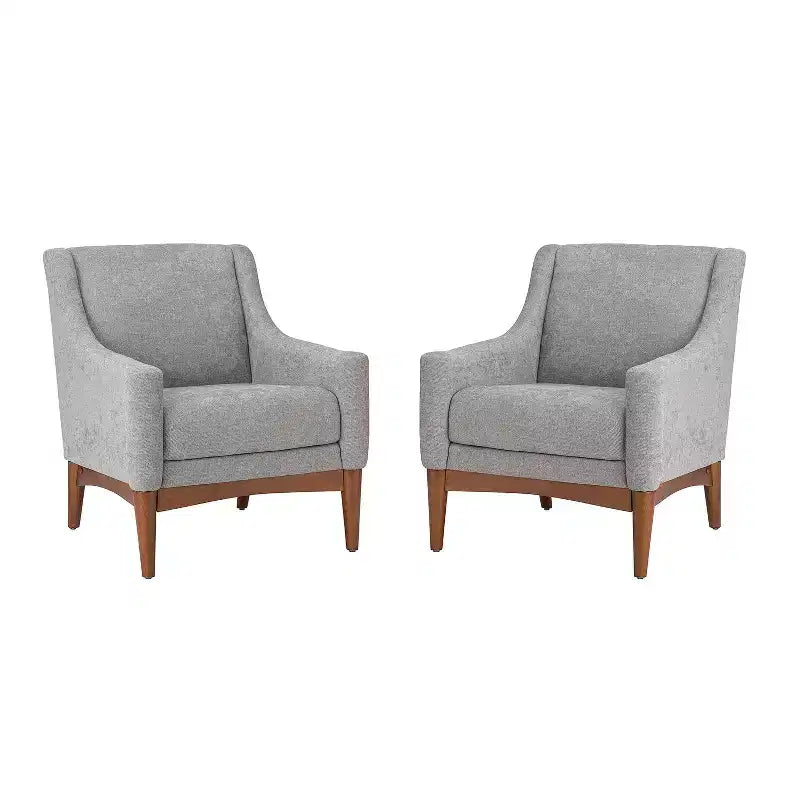 Set of 2 Gerard Mid-century Modern Style Armchair with Sloped Arms| ART OF LIVING DESIGNS