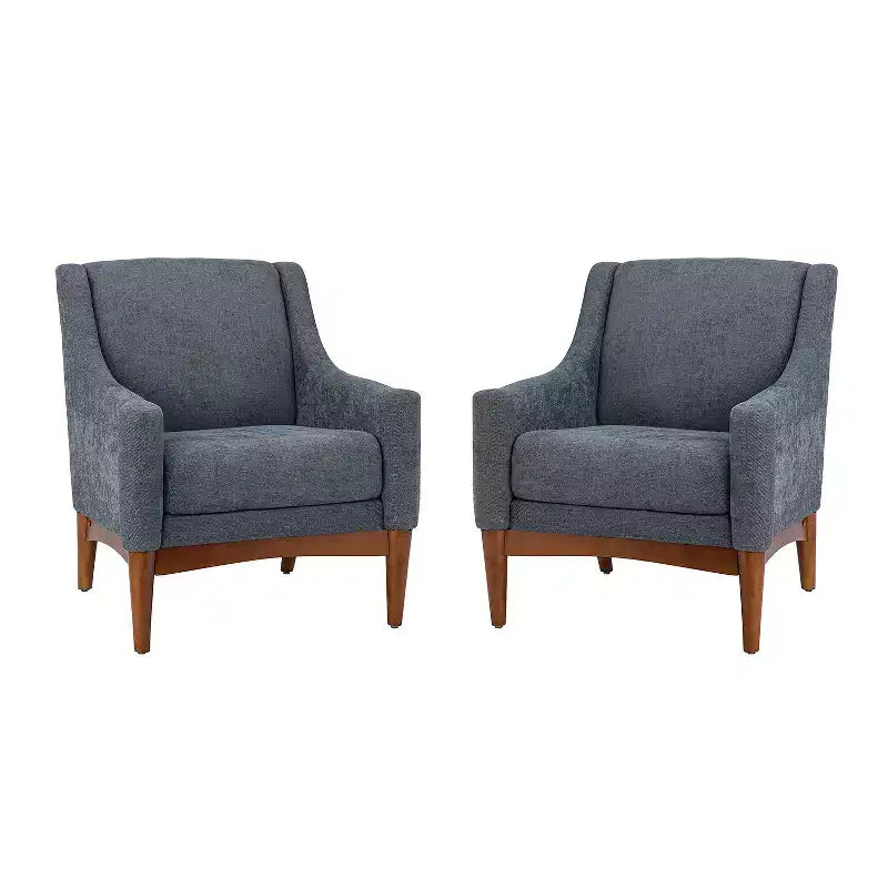 Set of 2 Gerard Mid-century Modern Style Armchair with Sloped Arms| ART OF LIVING DESIGNS