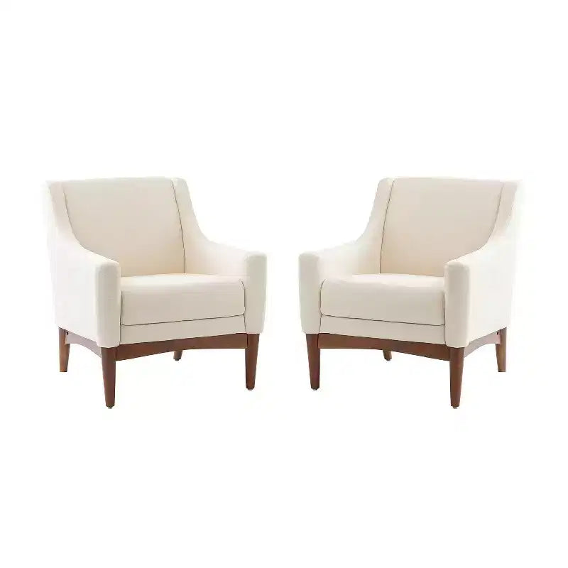 Set of 2 Gerard Mid-century Modern Style Armchair with Sloped Arms| ART OF LIVING DESIGNS