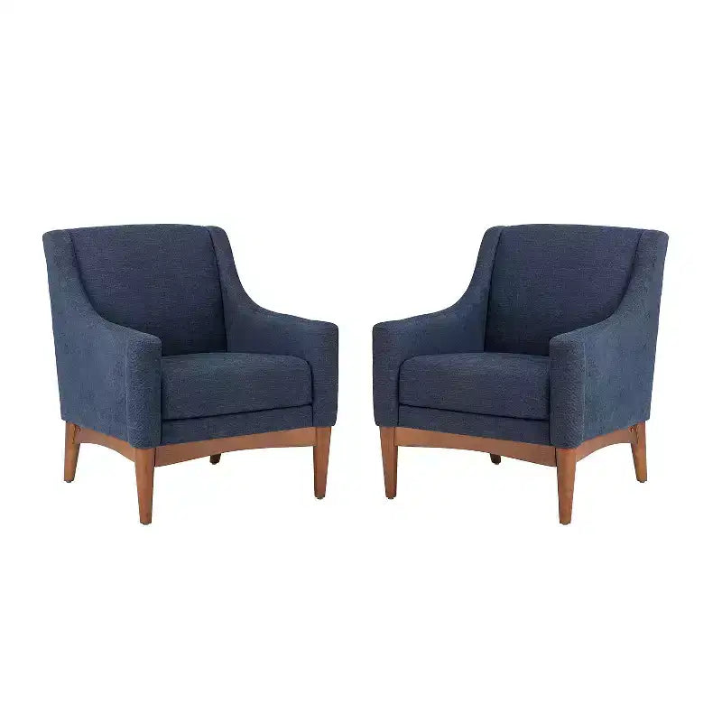 Set of 2 Gerard Mid-century Modern Style Armchair with Sloped Arms| ART OF LIVING DESIGNS