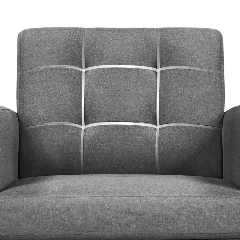 Yaheetech Modern Armchair Accent Chair Fabric Tufted with Rubber Wooden Leg