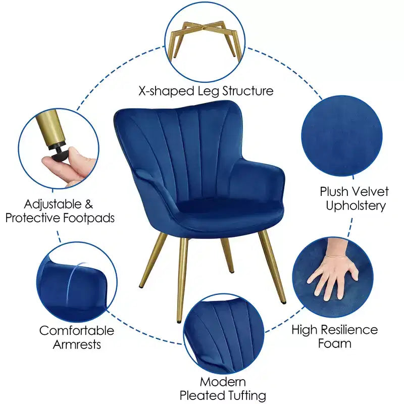Yaheetech Fauteuil d'appoint Fauteuil moderne pour salon