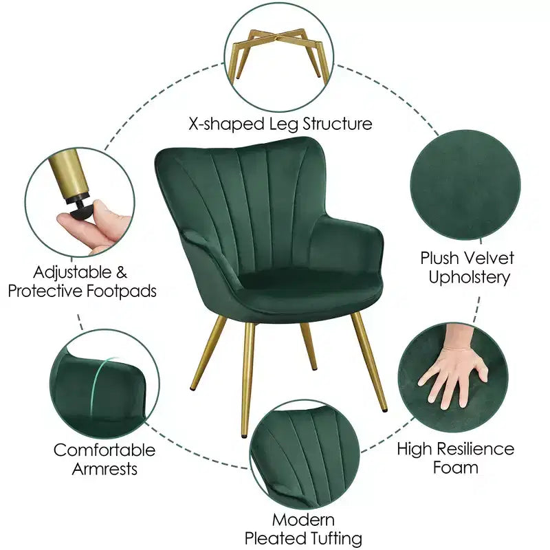 Yaheetech Fauteuil d'appoint Fauteuil moderne pour salon