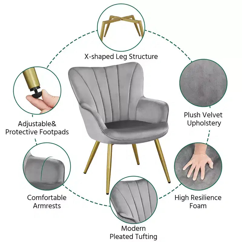 Yaheetech Fauteuil d'appoint Fauteuil moderne pour salon