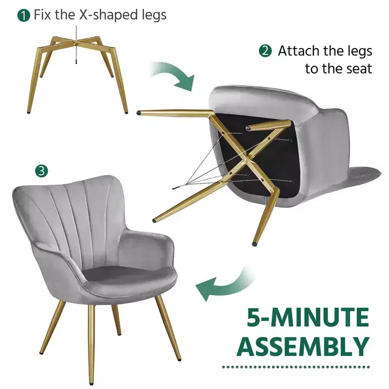 Yaheetech Fauteuil d'appoint Fauteuil moderne pour salon