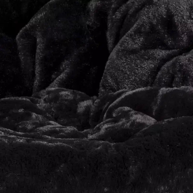 Emma and Oliver Oversize Folding Saucer Chair with Cozy Faux Fur Cushion and Metal Frame for Dorms, Bedrooms, Apartments and More
