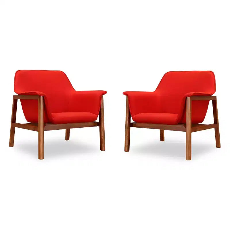 Set of 2 Miller Linen Weave Accent Chairs - Manhattan Comfort