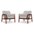 Set of 2 Miller Linen Weave Accent Chairs - Manhattan Comfort