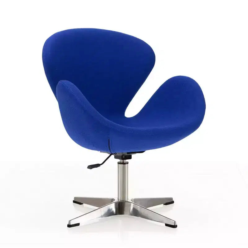 Set of 2 Raspberry Faux Leather Adjustable Swivel Chairs - Manhattan Comfort