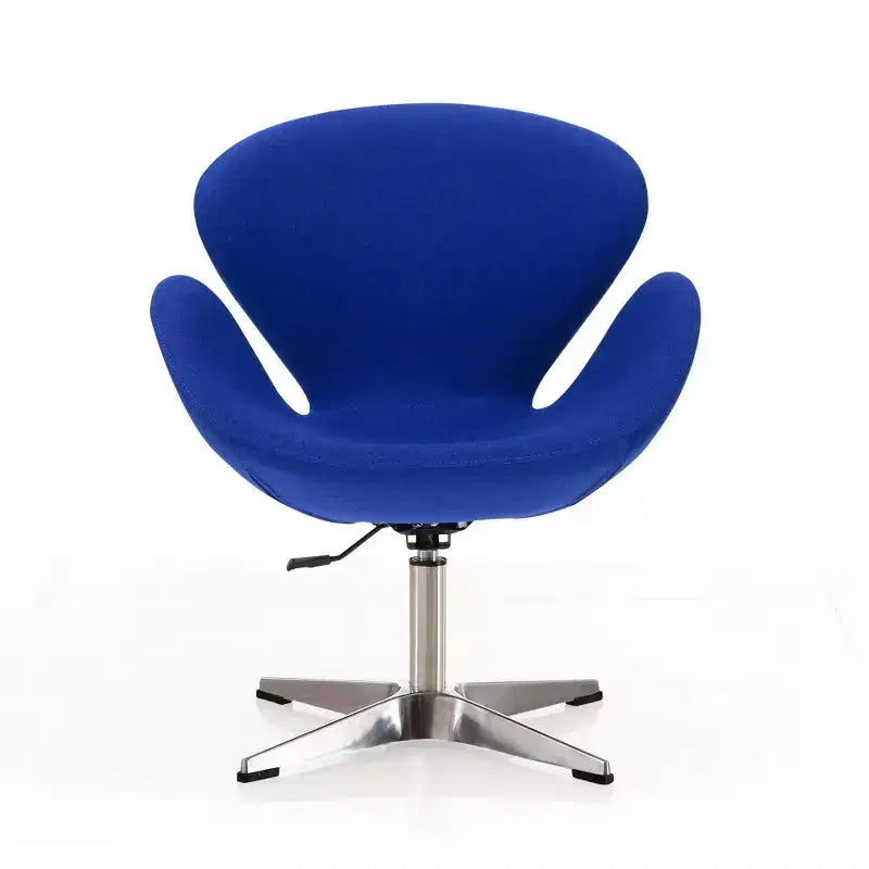 Set of 2 Raspberry Faux Leather Adjustable Swivel Chairs - Manhattan Comfort