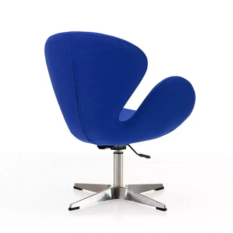 Set of 2 Raspberry Faux Leather Adjustable Swivel Chairs - Manhattan Comfort