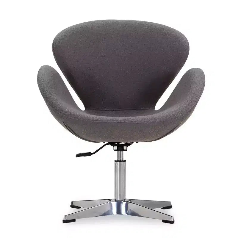 Set of 2 Raspberry Faux Leather Adjustable Swivel Chairs - Manhattan Comfort