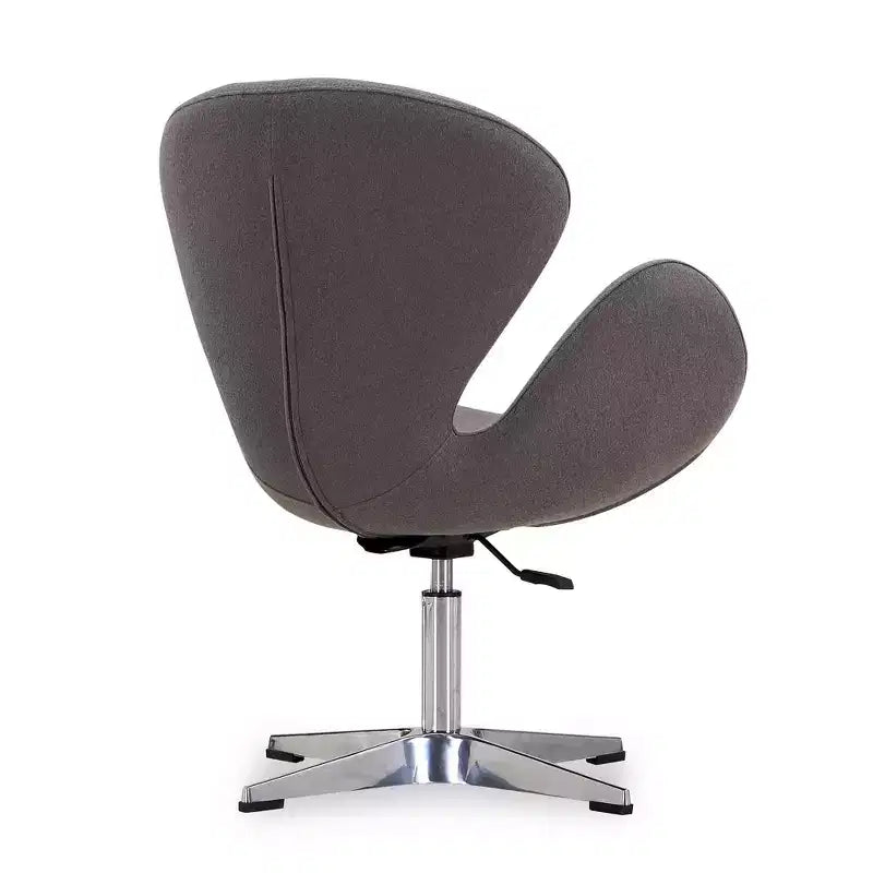 Set of 2 Raspberry Faux Leather Adjustable Swivel Chairs - Manhattan Comfort
