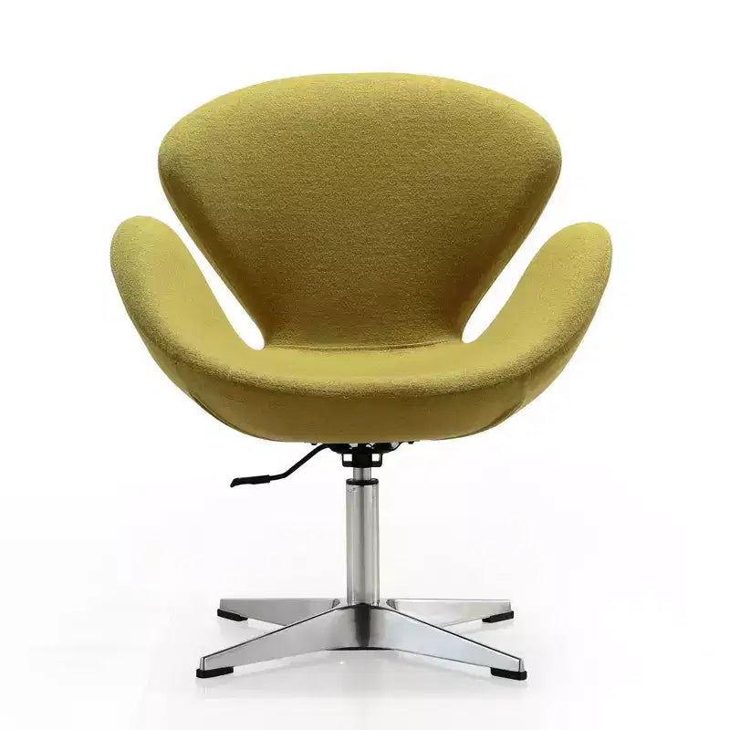 Set of 2 Raspberry Faux Leather Adjustable Swivel Chairs - Manhattan Comfort