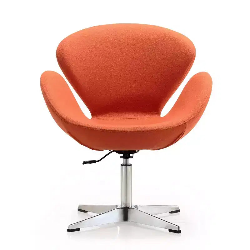 Set of 2 Raspberry Faux Leather Adjustable Swivel Chairs - Manhattan Comfort