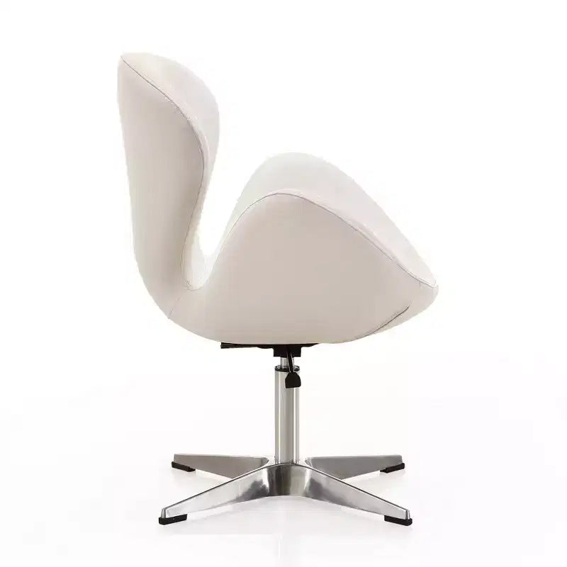 Set of 2 Raspberry Faux Leather Adjustable Swivel Chairs - Manhattan Comfort