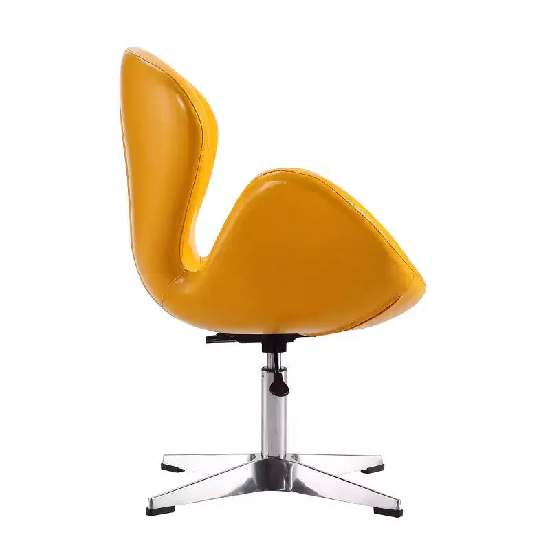 Set of 2 Raspberry Faux Leather Adjustable Swivel Chairs - Manhattan Comfort