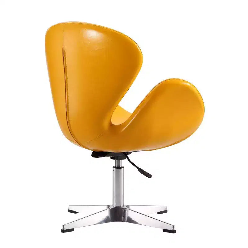 Set of 2 Raspberry Faux Leather Adjustable Swivel Chairs - Manhattan Comfort
