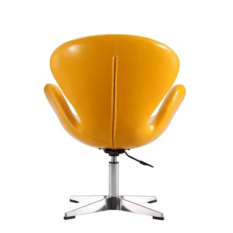 Set of 2 Raspberry Faux Leather Adjustable Swivel Chairs - Manhattan Comfort