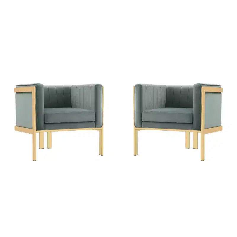 Lot de 2 fauteuils d'appoint en velours Paramount - Manhattan Comfort