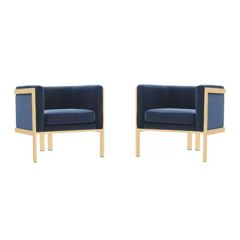 Lot de 2 fauteuils d'appoint en velours Paramount - Manhattan Comfort