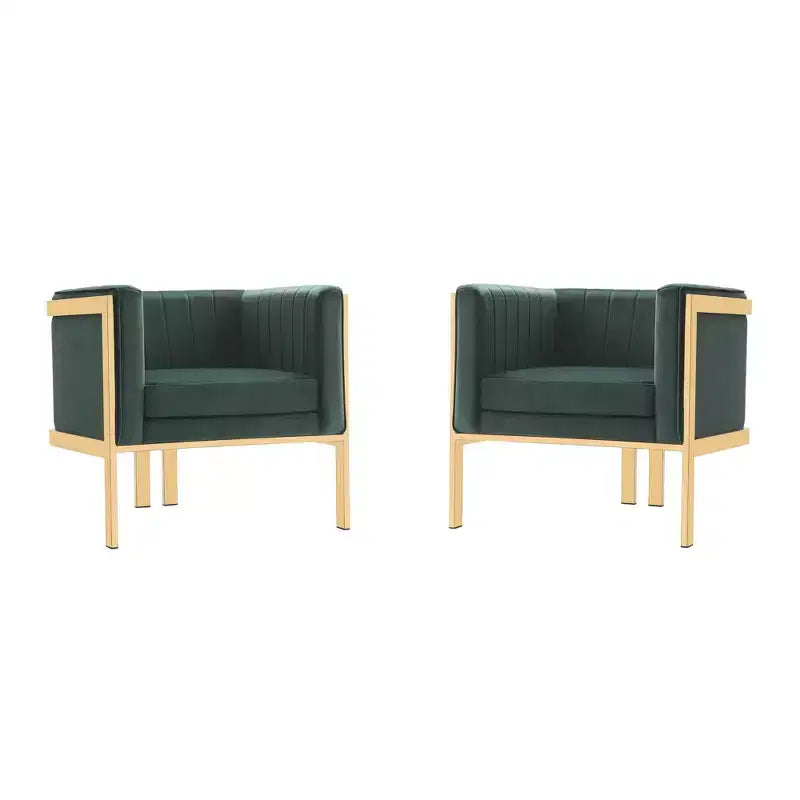 Lot de 2 fauteuils d'appoint en velours Paramount - Manhattan Comfort