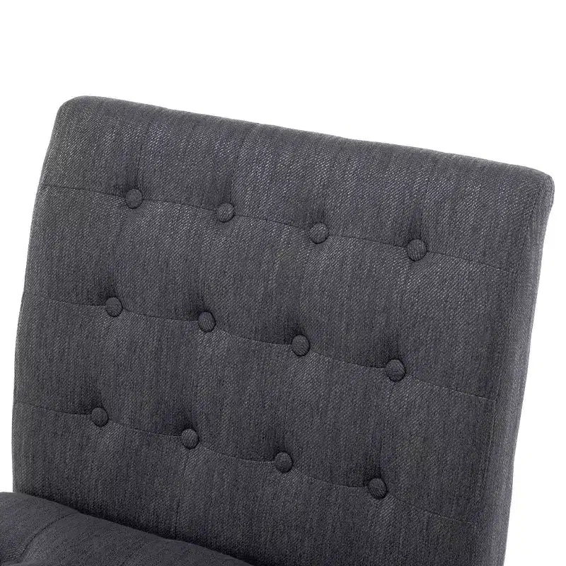 Set of 2 Lewis Contemporary Fabric Tufted Slipper Chairs - Christopher Knight Home