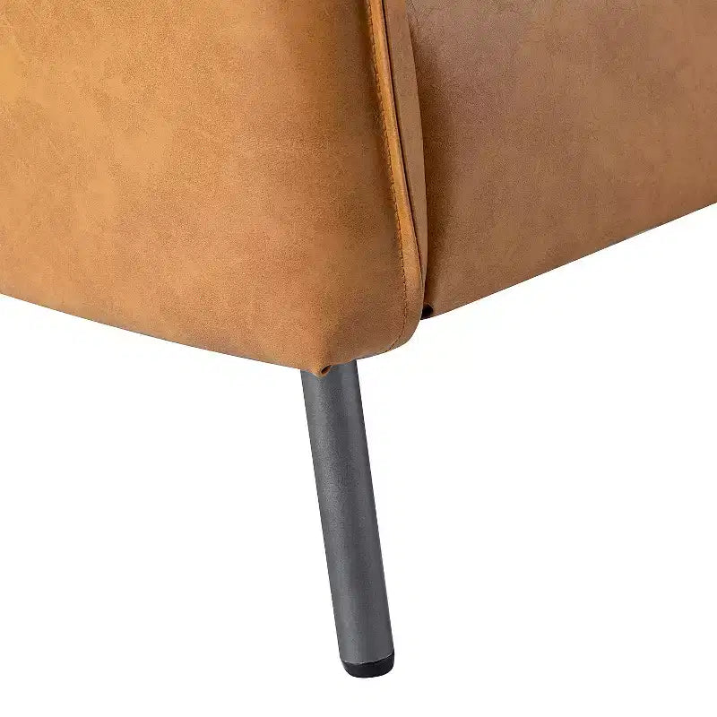 Lot de 2 fauteuils de salon Felix en cuir vegan avec pieds en métal | KARAT HOME