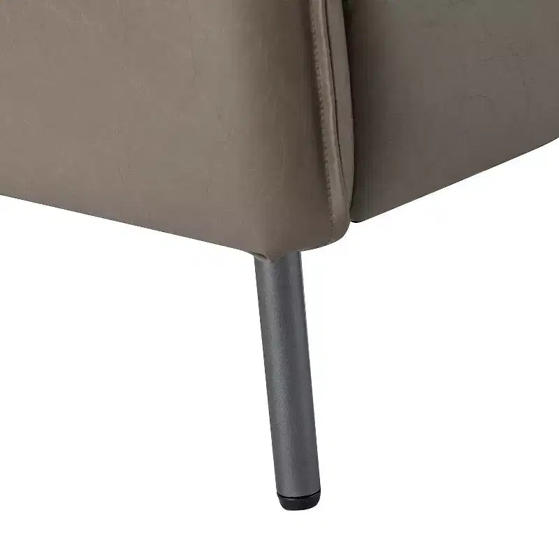 Lot de 2 fauteuils de salon Felix en cuir vegan avec pieds en métal | KARAT HOME