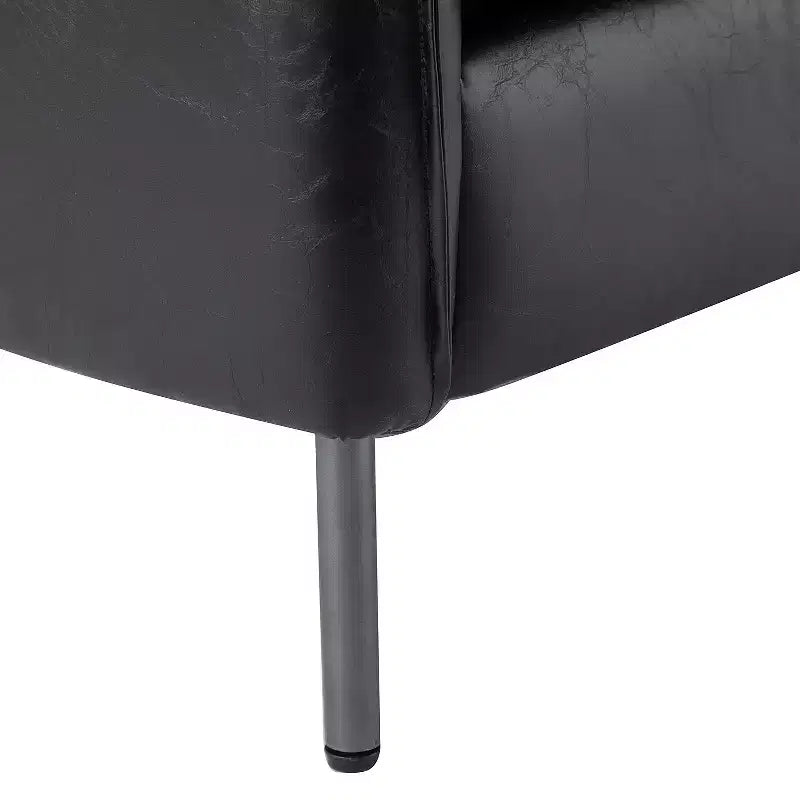 Lot de 2 fauteuils de salon Felix en cuir vegan avec pieds en métal | KARAT HOME