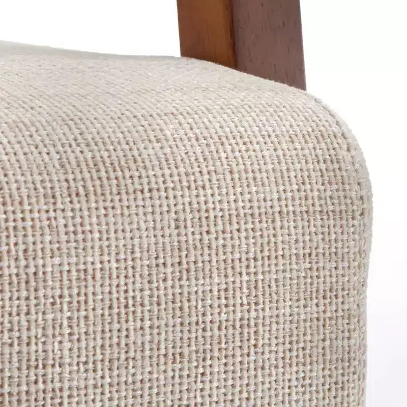 Fauteuil d'appoint en bois massif et cannage Lifestorey Hannah
