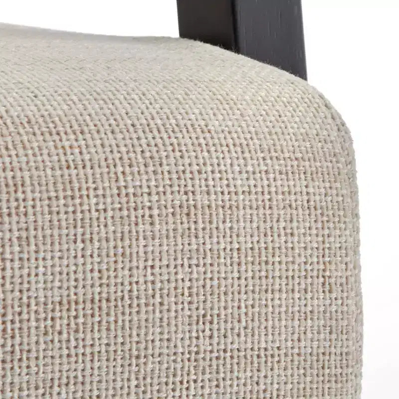Fauteuil d'appoint en bois massif et cannage Lifestorey Hannah