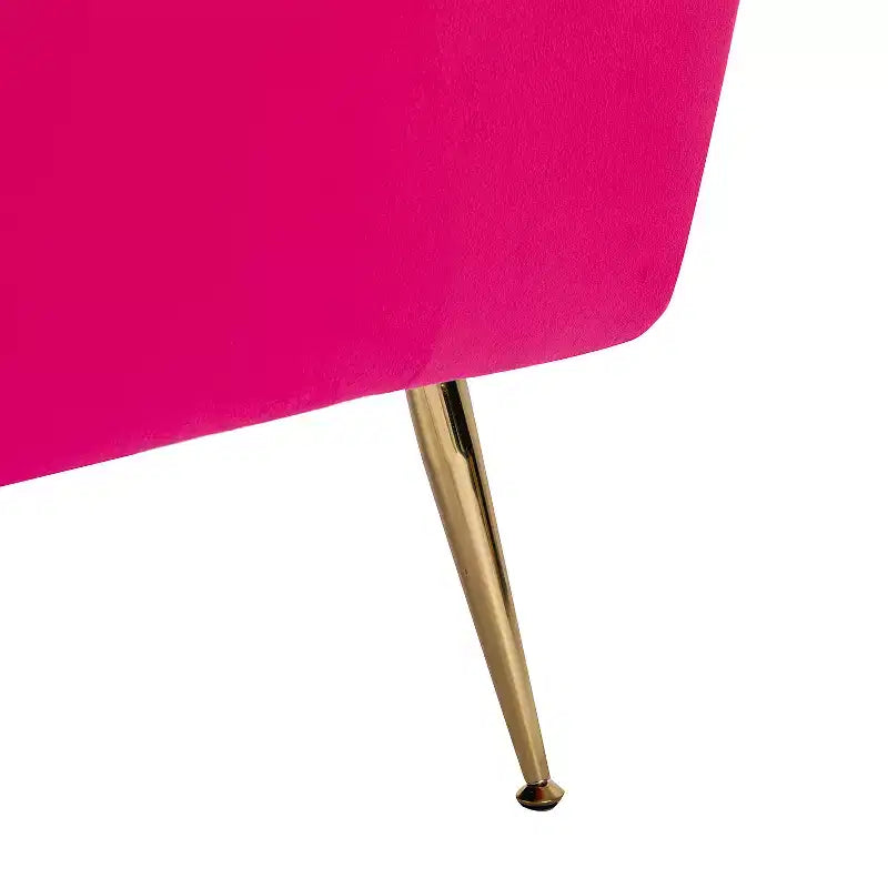 Set of 2 Jonat Contemporary Velvet Wooden Upholstered Armchair with Metal Legs for Bedroom and Living Room| ART OF LIVING DESIGNS