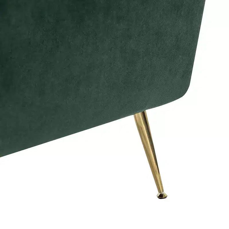 Set of 2 Jonat Contemporary Velvet Wooden Upholstered Armchair with Metal Legs for Bedroom and Living Room| ART OF LIVING DESIGNS