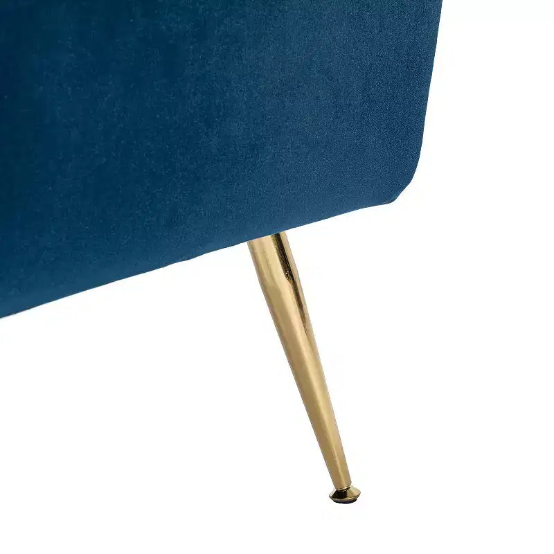 Set of 2 Jonat Contemporary Velvet Wooden Upholstered Armchair with Metal Legs for Bedroom and Living Room| ART OF LIVING DESIGNS