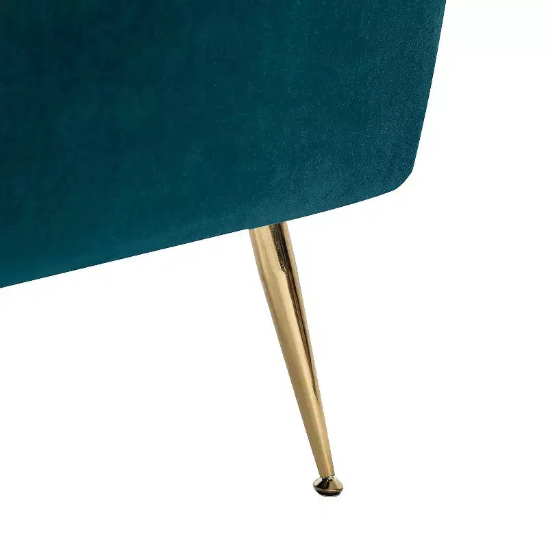 Set of 2 Jonat Contemporary Velvet Wooden Upholstered Armchair with Metal Legs for Bedroom and Living Room| ART OF LIVING DESIGNS